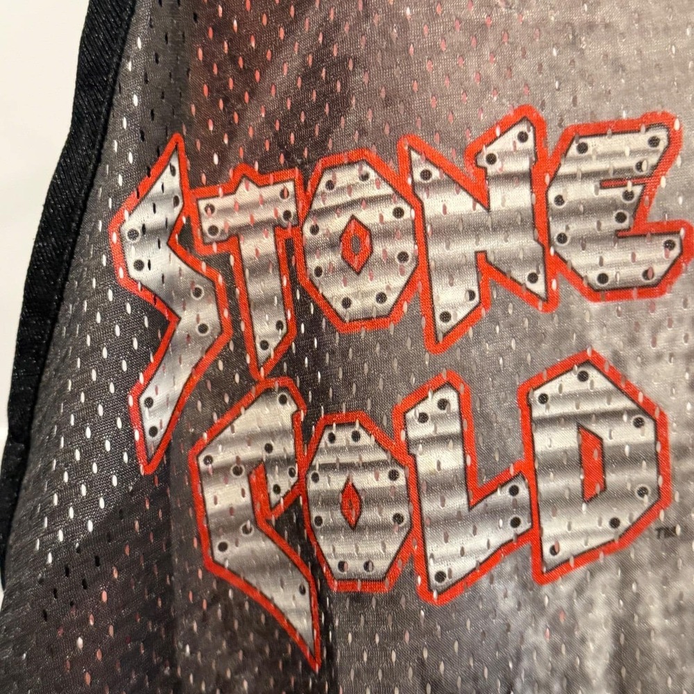 Vtg 1999 Mesh WWF Stone Cold Steve Austin Attitude‎ Tank Top Black Red L